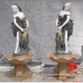 woman statue water fountain in pair